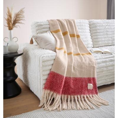 Wohndecke "LeGer Chunky Fringes, Kuscheldecke im stilvollem Design", bunt (mehrfarbig), B:150cm L:200cm, LEGER HOME BY LENA GERCKE, Wohndecken, Kuschelige und wärmende Decke mit Fransen, Größe 150x 200 cm Image