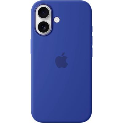 APPLE Smartphone-Hülle "iPhone 16 Silikon Case mit MagSafe" Hüllen Gr. iPhone 16, blau (ultramarin)