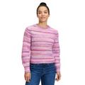 Strickpullover BETTY & CO "Betty & Co Strickpullover mit Effektgarn", Damen, Gr. 44, rosa (rosé, rosé), Strick, Obermaterial: 47% Polyester, 39% Polyacryl, 8% Polyamid, 6% Wolle., casual, lässig geschnitten normal, Rundhals, Langarm, Pullover, Struktur