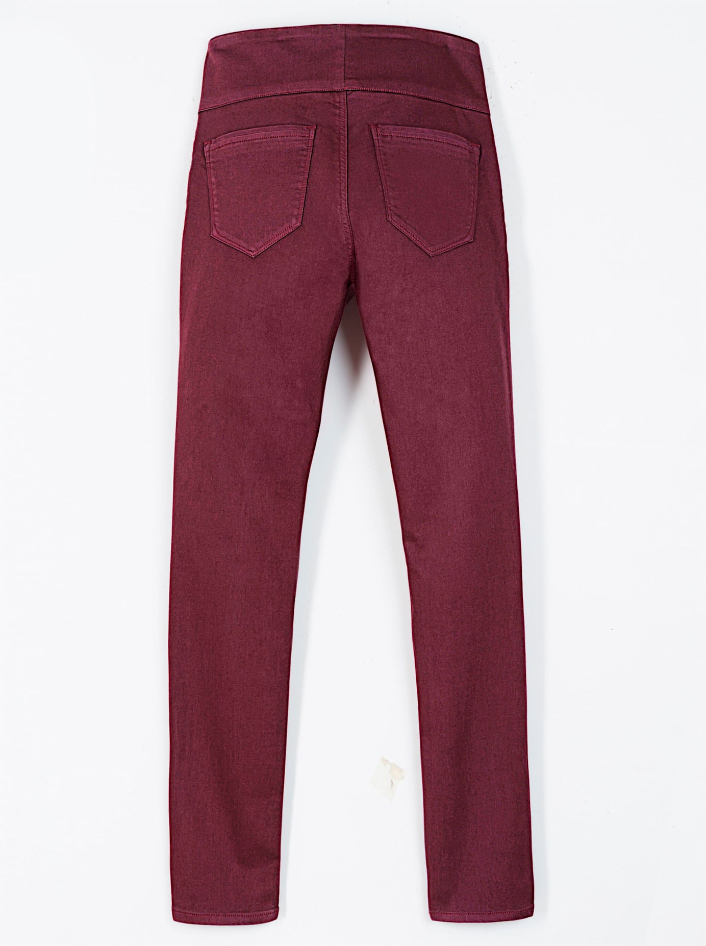 Schlupfhose CASUAL LOOKS, Damen, Gr. 225, Extrakurzgrößen, rot (bordeaux), 65% Baumwolle, 33% Polyester, 2% Elasthan, unifarben, lang, Hosen Schlupfhose