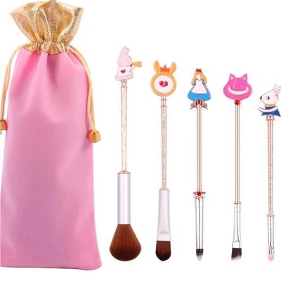 Disney Makeup | Disney’s Alice In Wonderland Makeup Brush Set, Alice In Wonderland Makeup Brush | Color: Gold/Pink | Size: Os