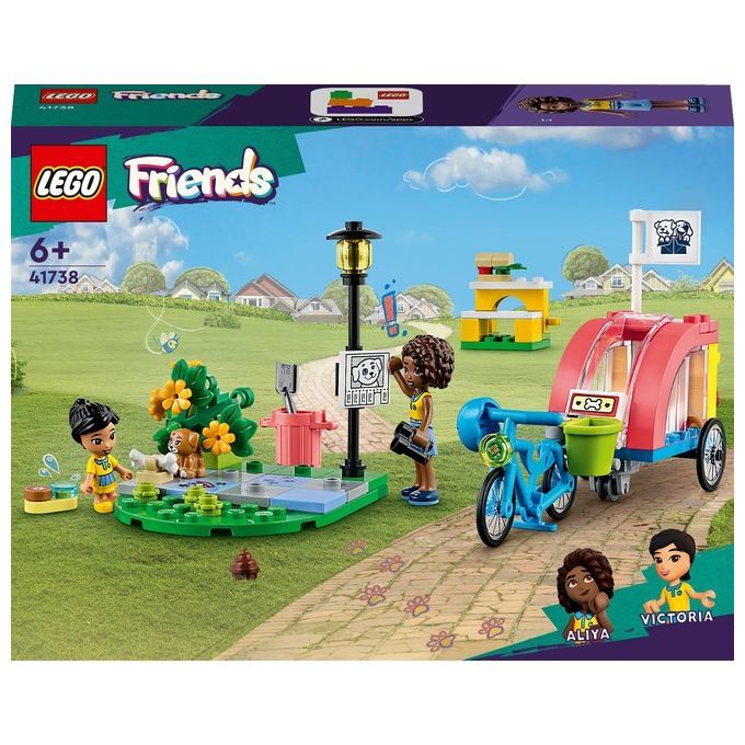 LEGO Friends 41738 Bici di Soccorso dei Cani, Giochi per Bambini con A