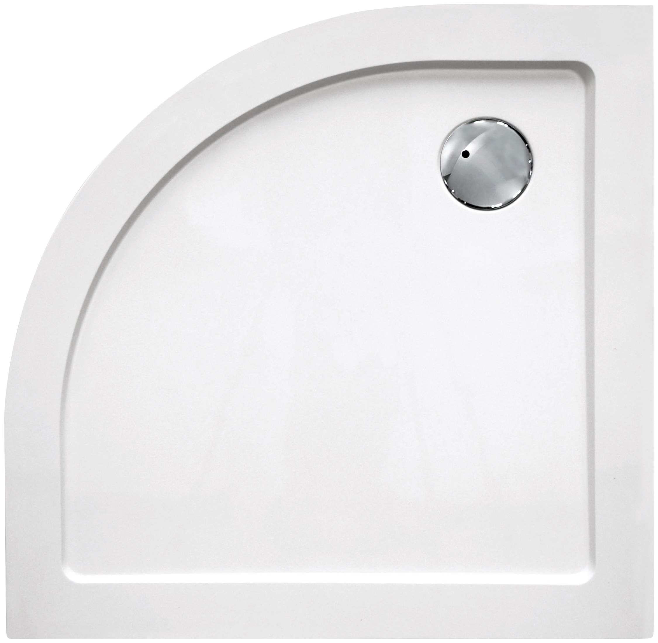 Duschwanne SANOTECHNIK "SMC", weiß, B:100cm H:3,5cm T:100cm, Duschwannen, rund, BxT: 100 x 100 cm Image