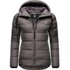 Steppjacke NAVAHOO "Renesmee", Damen, Gr. M (38), grau (dunkelgrau), Oberstoff: 100% Polyester, Futter: 100% Polyester, Wattierung: 100% Polyester, Ärmelfutter: 100% Polyester, casual, figurbetont hüftlang, hoch geschlossener Ausschnitt, Langarm...
