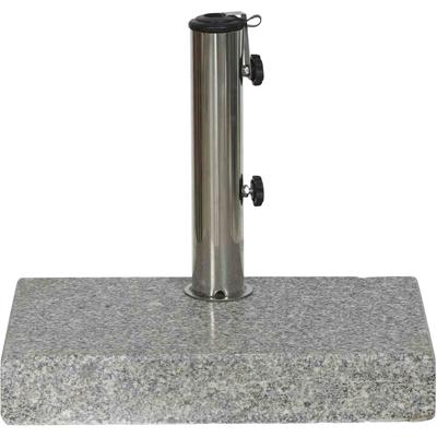 Betonschirmständer SIENA GARDEN, grau, B:28cm H:7,5cm T:45cm, Granit, Schirmhalterungen, Granit, für Balkon, 25 kg, ecki