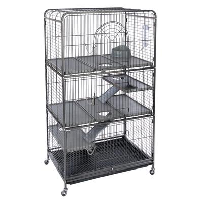 79x52x142cm Set Main Cage + Add-On Unit Villa Small Pet Cage TIAKI Small Pet Cages