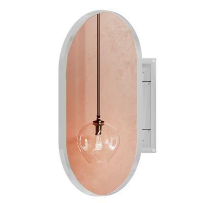 20x34 Inch Oval Recessed Bathroom Medicine Cabinet with Mirror