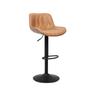 Tabouret de bar réglable Lola pu cognac - Cognac