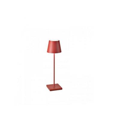 Poldina pro Zafferano ld0340f3-tischlampe-aufladbar-rot