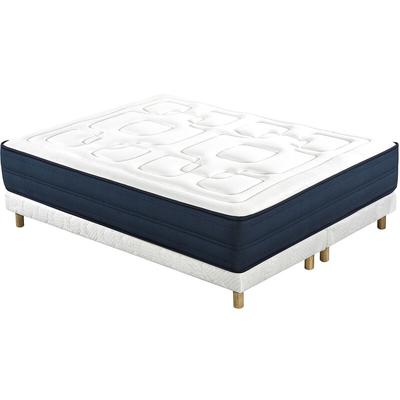 Bett 180 x 200 cm Boxspring und Memory-Foam-Matratze benji