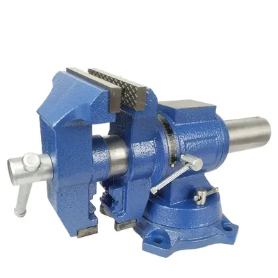 4'' 5" 6'' Heavy Duty Bench Vise, 360 Swivel Locking Base Desktop Clamp Vise, 100mm/125mm Jaw Width, 100mm/125mm Jaw Opening
