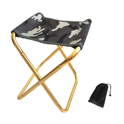 Camping Chair with Storage Bag Camouflage Pattern Fishing Stool Take Up No Space Furniture Rest Fishing Folding Chair Camping