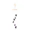 Amethyst Wind Chimes Stones Rough Crystals Wind Chimes for Home Garden Decoration for Garden Home Decor Window Ornament