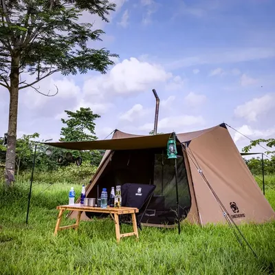 OneTigris SOLO HOMESTEAD Camping Tent TC Version Shelter With Tent Poles for Bushcrafter Survivalist Hunting Hiking Traveling