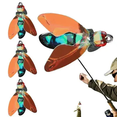 Fly Fishing Trout Fly Fishing Box Simulation Fly Bass Fishing Lures 4pcs Colorful Handmade Fishing