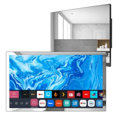 Soulaca 24 Inch Mirror TV for Bathroom webOS Dolby FHD Smart TV with Magic Remote, Voice Control,