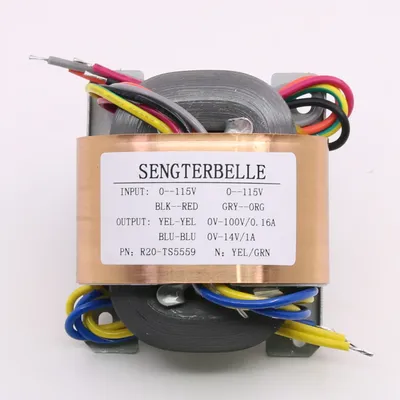 30 W R-Kern-Audiotransformator 30 VA 100 V + 14 V Leistungstransformator für SHURE MM Image
