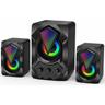 Casse altoparlanti audio speaker con luci rgb subwoofer 5 + 3 watt per pc notebook smartphone usb