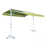 Tenda da sole doppia pendenza con cassaforte 3x4 m in alluminio verde