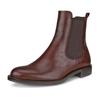 Chelseaboots ECCO "SARTORELLE 25", Damen, Gr. 41, braun (dunkelbraun), Leder, klassisch, Schuhe, Schlupfboots, Stiefelette, Basic, Blockabsatz, zum Schlupfen