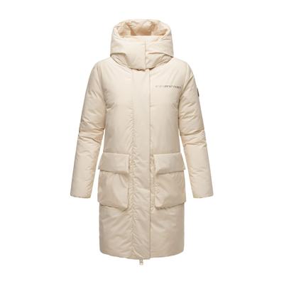 Winterjacke MARIKOO "Nanami", Damen, Gr. L, beige (cream), Obermaterial: 100% Polyester; Innenmaterial: 100% Polyester; Futter&Wattierung: 100% Polyester, Jacken, mit großer Kapuze Image