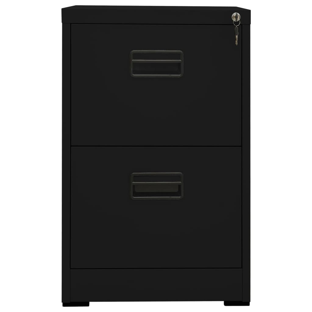 vidaXL Aktenschrank Schwarz 46x62x72,5 cm Stahl Image