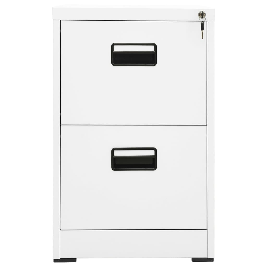 vidaXL Aktenschrank Weiß 46x62x72,5 cm Stahl Image