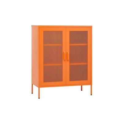 vidaXL Lagerschrank Orange 80x35x101,5 cm Stahl