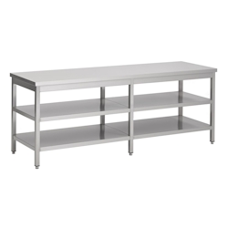 Combisteel Arbeitstisch mit 2 Böden aus Edelstahl 2900x600x900mm Image