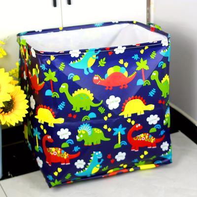 TEMU 1pc Cartoon Printing Laundry Basket, Folding Dirty Clothes Storage Basket, Cartoon Dinosaur Fish Pattern Drawstring Dirty , Clothes Quilt Storage Bag, Organizing Bag, For Bathroom Bedroom, Home Decor