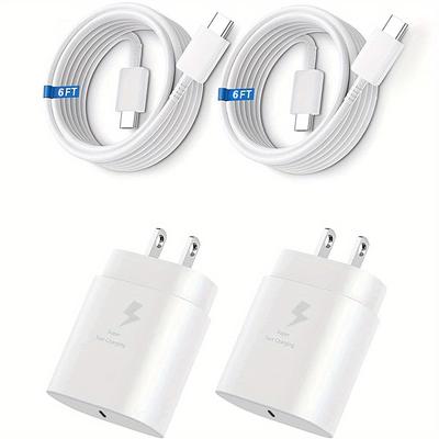 TEMU Charger Type C, 25w Usb C Wall Charger With 6.6ft Usb C Charging Cable S22/s22 Ultra/s22+/s21/s21 Ultra/s21+/s20/s20 Ultra/note 20 Ultra/note 10/z Fold 4/