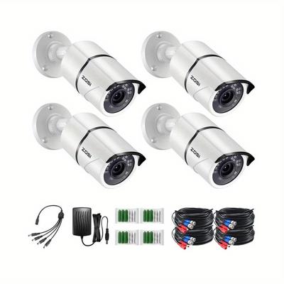 TEMU Zosi 4pack Home 2mp 1080p Tvi Home Outdoor Indoor Security Outdoor 120ft Ir Night Vision