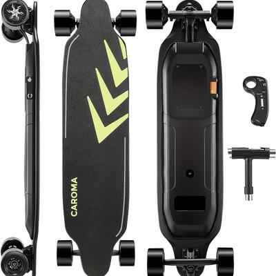 TEMU Caroma Electric Skateboards With Remote, Powerful Motor, Up To 18miles Long Range, Large Battery Capacity, 4 , Electric For Adults Halloween Christmas Gift