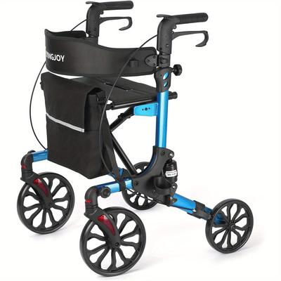 TEMU Blue Rollator Walker With Seat Rolling Walker For Seniors 10