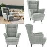 Fauteuil gris clair velours - fauteuil - fauteuils - Home & Living - Gris