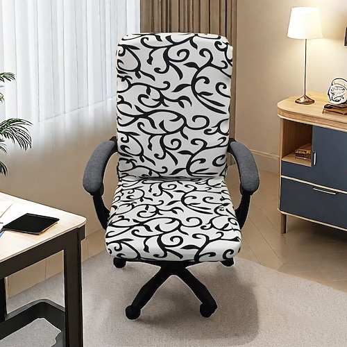 Bürostuhlbezug, dehnbarer und langlebiger Schonbezug, Möbelschutz für eine stilvolle und komfortable Arbeitsplatzdekoration Image