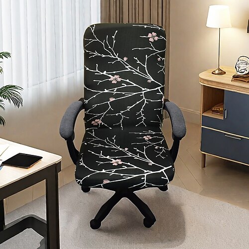 Bürostuhlbezug, dehnbarer und langlebiger Schonbezug, Möbelschutz für eine stilvolle und komfortable Arbeitsplatzdekoration Image