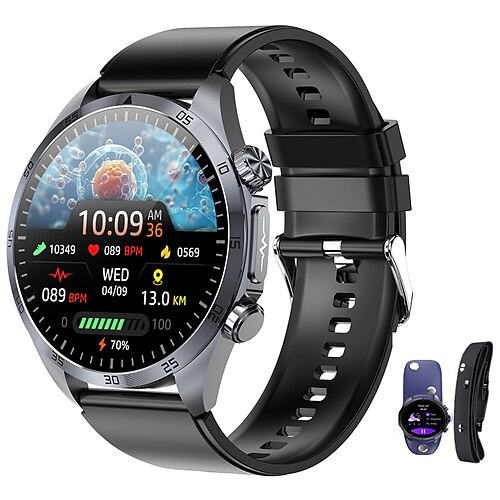 iMosi TK29 Smartwatch 1.43 Zoll Smartwatch Fitnessuhr Bluetooth EKG PPG Temperaturüberwachung Schrittzähler Kompatibel mit Android iOS Damen Herren Mediensteuerung Nachrichterinnerung Kamera Image