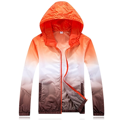 Damen Herren UPF 50 UV-Sonnenschutz Reißverschluss Hoodie Langarm Angeln Laufen Wanderjacke Windjacke Sommer Outdoor Wasserdicht Winddicht Sonnencreme UV-beständige Jacke Top Jagd Image