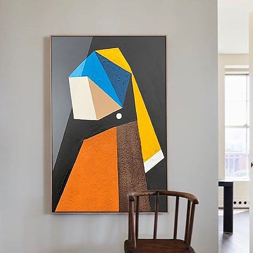 große handgemachte abstrakte bunte figurative Gemälde auf Leinwand handgemachte Luxus-Malerei Picasso-Stil Ölgemälde Wandkunst strukturierte Öl Acryl Malerei Wand-Dekor Image