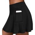 Per donna Gonna da corsa Gonna da tennis Tasche laterali 2 in 1 Pantaloncini / Cosciali Sportivo Athleisure Elastene Traspirante Traspirazione umidità Morbido Fitness Allenamento in palestra Corsa