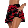 Per donna Gonne da tennis Gonne da golf Shorts da yoga Protezione Solare Vita Alta Yoga Fitness Gonna-pantaloncini Pantaloni Mimetico Rosa Rosso Blu Spandex Estate Gli sport Abbigliamento sportivo