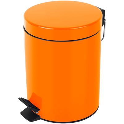 Kosmetikeimer SPIRELLA "Sydney", orange, Ø:17cm, Metall, Mülleimer, mit herausnehmbaren Inneneimer, Fassungsvermögen 3L