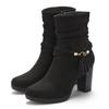 Stiefelette LASCANA, Damen, Gr. 37, schwarz, Obermaterial: 100% Textilmaterial. Futter: 100% Textilmaterial. Decksohle: 100% Lederimitat. Laufsohle: 100% Synthetik, unifarben, Flechtoptik, modisch, Schuhe, Stiefel, Boots mit Blockabsatz und...