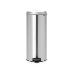 Brabantia Klassischer Tretmülleimer mit Soft-Verschluss | 30 Liter, HxBxT 67,9x29,3x38cm | Metall | Edelstahl Matt Image