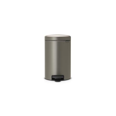 Brabantia Klassischer Tretmülleimer mit Soft-Verschluss | 12 Liter, HxBxT 41,1x25,1x33,8cm | Metall | Platin Image