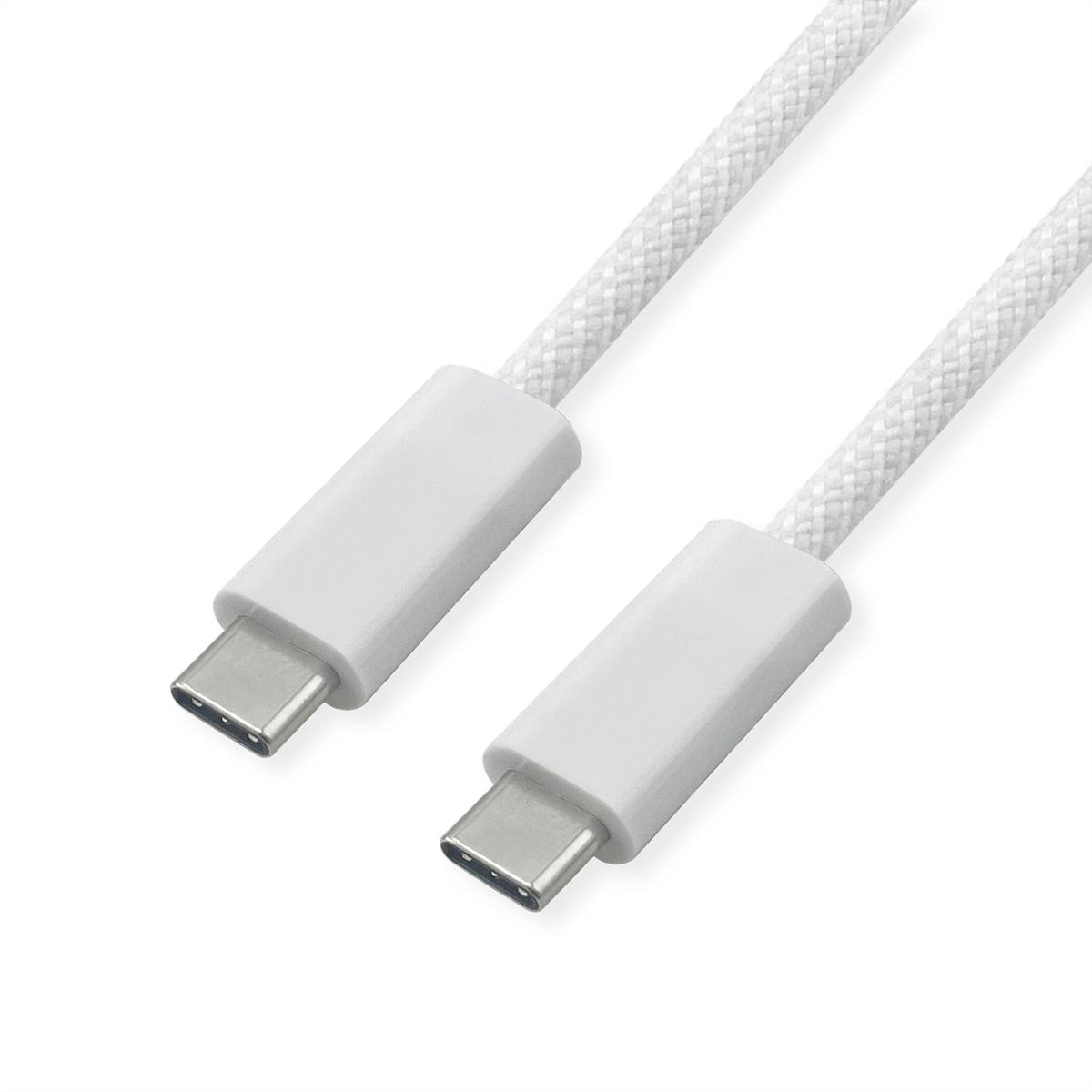 ROLINE USB4 Gen3x2 Kabel, C–C, ST/ST, 8K UHD-2, 40Gbit/s, 240W, weiß, 1 m Image