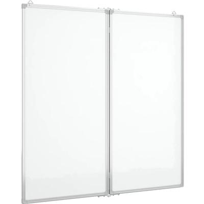 Magnetisches Whiteboard Klappbar 100x100x1,7 cm Aluminium vidaXL