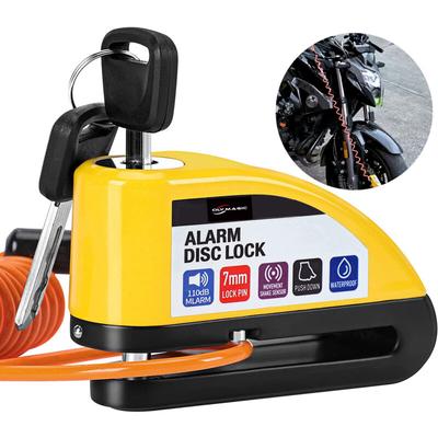 Oly Magic - Bloque Disque Moto Alarme 110db Antivol Moto, Alarm Disc Lock Electrique avec 1.5m Image