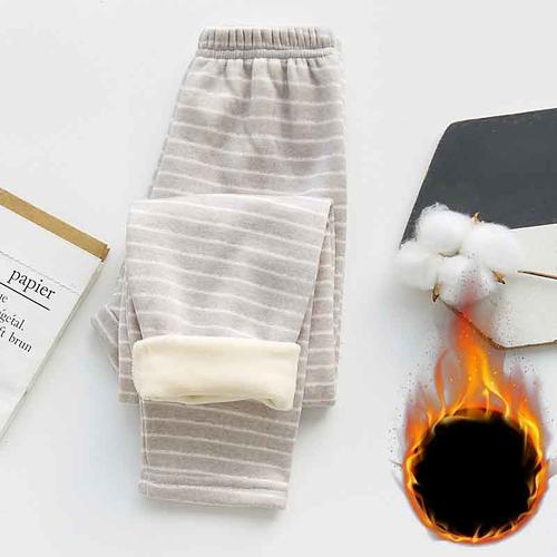 Kids Boys Pants Trousers Stripe Keep Warm Pants Casual Cotton Basic Blue Grey Black White Mid Waist